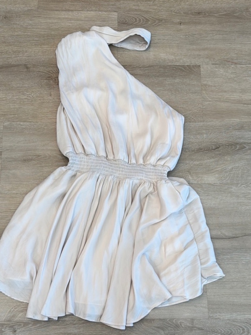 DO+BE SIZE SMALL S Cream Ruched Dress LOT5731